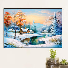 Load image into Gallery viewer, River And Snow 60*40CM(Canvas) Full Round Drill Diamond Painting
