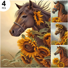 Load image into Gallery viewer, Sunflower Horse 30*40CM(Canvas) Full Round Drill Diamond Painting
