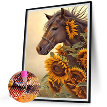 Load image into Gallery viewer, Sunflower Horse 30*40CM(Canvas) Full Round Drill Diamond Painting
