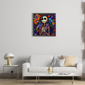 Painted Skeleton Jack 40*40CM(Canvas) Full Round Drill Diamond Painting