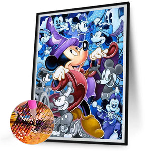Donald Duck And Mickey Mouse 30*40CM(Canvas) Full Round Drill Diamond Painting