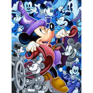 Donald Duck And Mickey Mouse 30*40CM(Canvas) Full Round Drill Diamond Painting