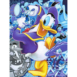 Donald Duck And Mickey Mouse 30*40CM(Canvas) Full Round Drill Diamond Painting