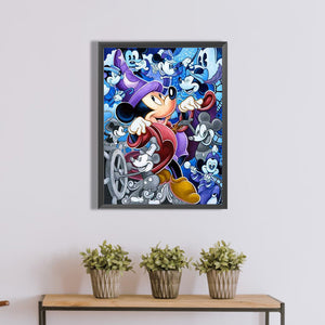 Donald Duck And Mickey Mouse 30*40CM(Canvas) Full Round Drill Diamond Painting