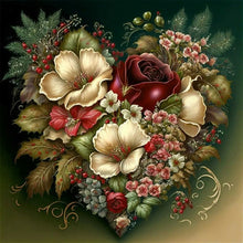 Load image into Gallery viewer, Love Flower Frame 30*30CM(Canvas) Full Round Drill Diamond Painting
