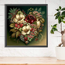 Load image into Gallery viewer, Love Flower Frame 30*30CM(Canvas) Full Round Drill Diamond Painting
