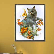 Load image into Gallery viewer, Cat In Fish 40*50CM(Picture) Full Round Drill Diamond Painting
