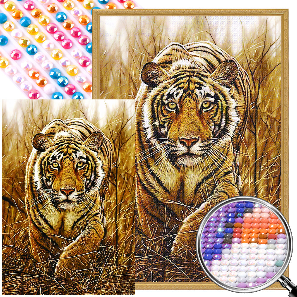 Tiger 50*70CM(Picture) Full Round Drill Diamond Painting