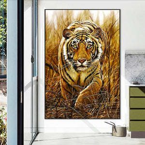 Tiger 50*70CM(Picture) Full Round Drill Diamond Painting