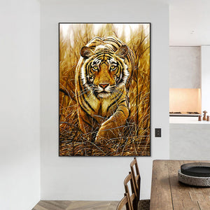 Tiger 50*70CM(Picture) Full Round Drill Diamond Painting