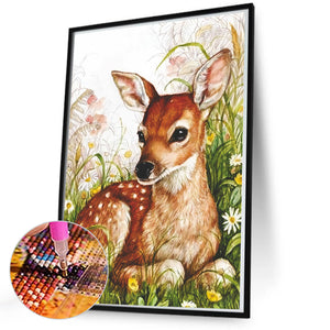 Deer 50*70CM(Picture) Full Round Drill Diamond Painting