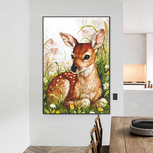 Deer 50*70CM(Picture) Full Round Drill Diamond Painting