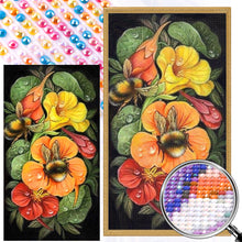 Load image into Gallery viewer, Flower And Bee 30*55CM(Picture) Full Round Drill Diamond Painting
