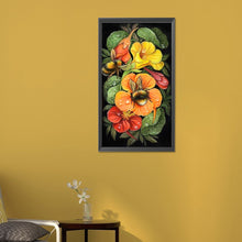 Load image into Gallery viewer, Flower And Bee 30*55CM(Picture) Full Round Drill Diamond Painting
