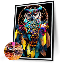 Load image into Gallery viewer, Owl Dream Catcher 30*40CM(Canvas) Full Round Drill Diamond Painting
