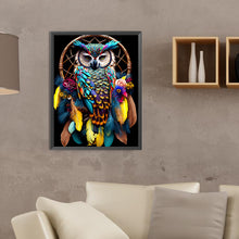 Load image into Gallery viewer, Owl Dream Catcher 30*40CM(Canvas) Full Round Drill Diamond Painting
