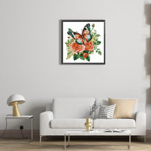 Load image into Gallery viewer, Green Butterfly 30*30CM(Canvas) Partial Special Shaped Drill Diamond Painting

