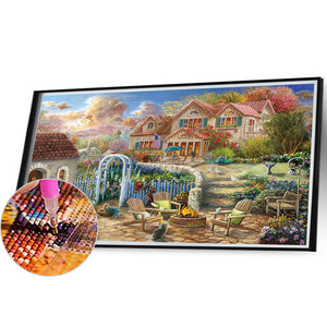 Villa Manor 40*55CM(Picture) Full Round Drill Diamond Painting