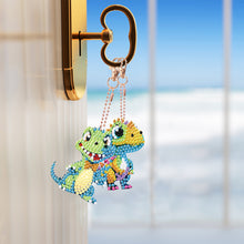 Load image into Gallery viewer, Diamond Dinosaur Key Chains 5PCS DIY Colorful Art Keychain (Multicolored Dragon)
