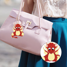 Load image into Gallery viewer, Diamond Dinosaur Key Chains 5PCS DIY Colorful Art Keychain (Multicolored Dragon)
