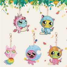 Load image into Gallery viewer, Diamond Dinosaur Key Chains 5PCS DIY Colorful Art Keychain (Little Monster)
