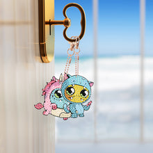 Load image into Gallery viewer, Diamond Dinosaur Key Chains 5PCS DIY Colorful Art Keychain (Little Monster)
