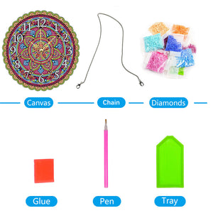 5D DIY Crystal Diamond Clock Handmade Mandala Gifts & Souvenirs(#6)