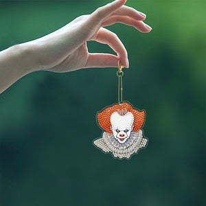 Diamond Full Drill Diamond Keyring 5PCS DIY Keychain Double Sided (#6)