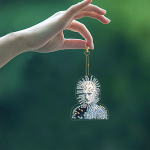 Diamond Full Drill Diamond Keyring 5PCS DIY Keychain Double Sided (#11)