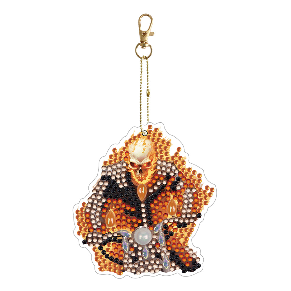 Diamond Full Drill Diamond Keyring 5PCS DIY Keychain Double Sided (#12)