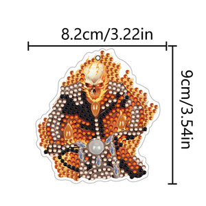 Diamond Full Drill Diamond Keyring 5PCS DIY Keychain Double Sided (#12)
