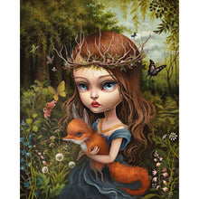 Load image into Gallery viewer, Fox Girl 40*50CM(Picture) Full Round Drill Diamond Painting
