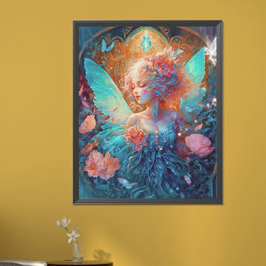 Butterfly Garden Girl 40*50CM(Picture) Full Round Drill Diamond Painting