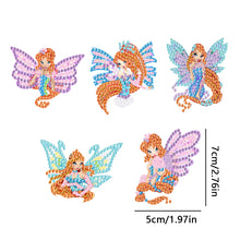Load image into Gallery viewer, Diamond Butterfly Painting Keychain Kits Double Sided 5PCS Colorful Art Keychain
