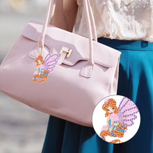 Load image into Gallery viewer, Diamond Butterfly Painting Keychain Kits Double Sided 5PCS Colorful Art Keychain
