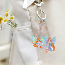 Load image into Gallery viewer, Diamond Butterfly Painting Keychain Kits Double Sided 5PCS Colorful Art Keychain
