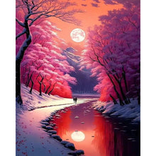 Load image into Gallery viewer, Pink Snow River 40*50CM(Picture) Full Round Drill Diamond Painting
