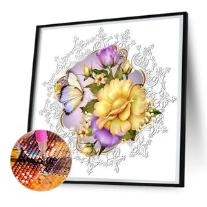 Mandala Bouquet 30*30CM(Canvas) Full Round Drill Diamond Painting