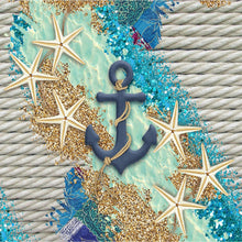 Load image into Gallery viewer, Starfish Anchor 30*30CM(Canvas) Full Round Drill Diamond Painting
