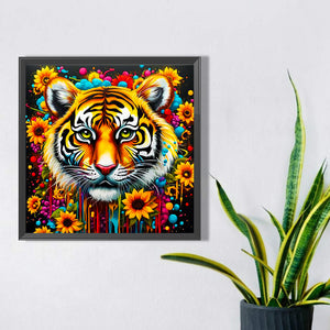 Sunflower Tiger 40*40CM(Picture) Full Square Drill Diamond Painting