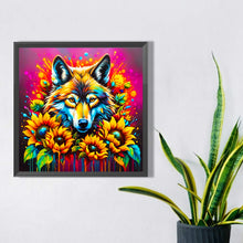 Load image into Gallery viewer, Sunflower Wolf 40*40CM(Picture) Full Square Drill Diamond Painting
