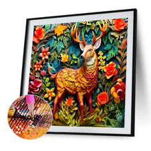 Load image into Gallery viewer, Embossed Deer 40*40CM(Picture) Full Square Drill Diamond Painting
