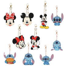 Load image into Gallery viewer, 10PCS Mouse Diamond Keychain Shaped Drill Double Sided for Beginners Kids Adults
