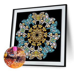 Mandala 30*30CM(Canvas) Partial Special Shaped Drill Diamond Painting