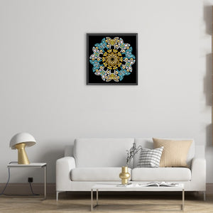 Mandala 30*30CM(Canvas) Partial Special Shaped Drill Diamond Painting