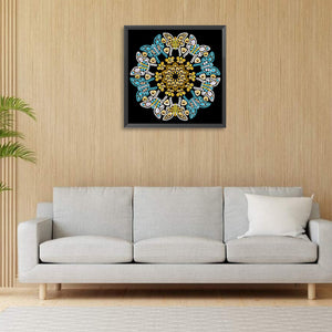 Mandala 30*30CM(Canvas) Partial Special Shaped Drill Diamond Painting