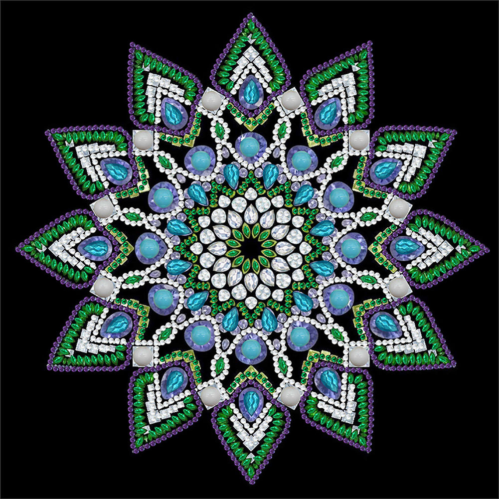 Mandala 30*30CM(Canvas) Partial Special Shaped Drill Diamond Painting