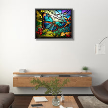 Load image into Gallery viewer, Stained Glass Butterfly 50*40CM(Picture) Full Round Drill Diamond Painting
