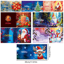 Load image into Gallery viewer, Christmas Crystal Rhinestone Embroidery Cards Kits (Xmas Vibes x 8 PCS Set)
