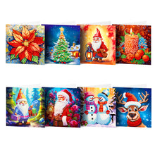 Load image into Gallery viewer, Christmas Crystal Rhinestone Embroidery Cards Kits (Xmas Vibes x 8 PCS Set)
